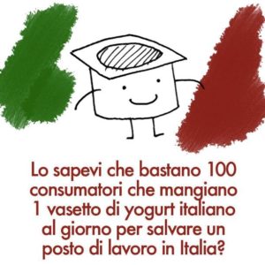 Consumare yogurt italiano